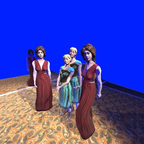 保罗·麦卡锡的虚拟现实作品《C.S.S.C。 Coach Stage Stage Coach VR experiment Mary and Eve》(2017)。图片:© Paul McCarthy and Khora Contemporary,Courtesy the artist, Hauser & Wirth, Xavier Hufkens, and Khora Contemporary
