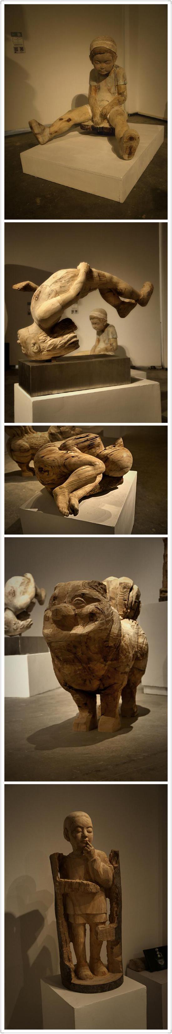 《源》陈伟坤 材料:香樟木 尺寸:80×70×45 /120×120×105 /135×55×100/120×70×90/120×40×40