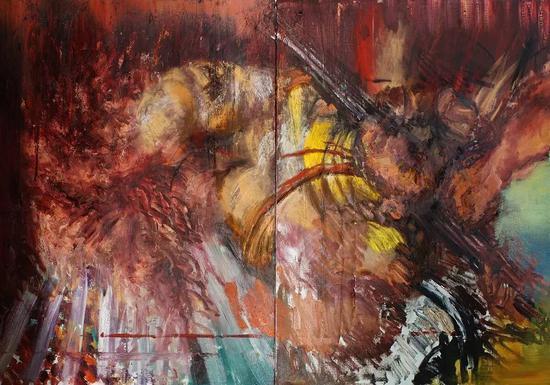 赵银鸥 《2016.70 》布面油画 110cm×140cm 2016