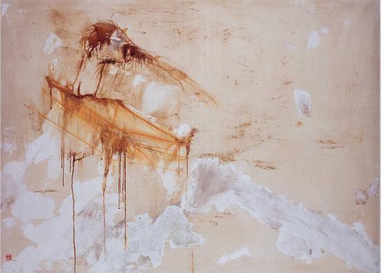 徐赫《谁能抵抗大海》油彩 丙烯 155cm×130cm 2007