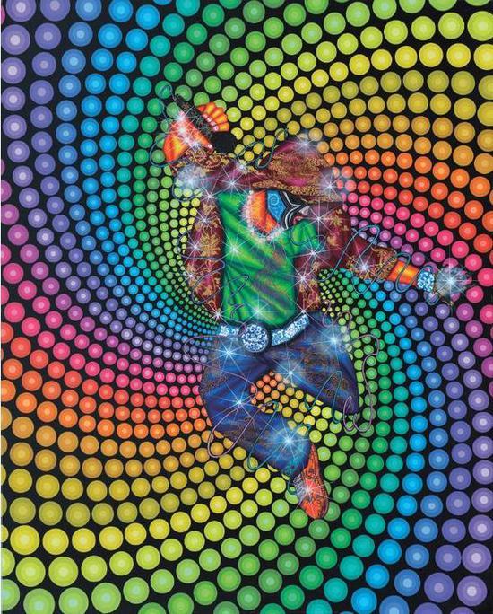 罗丹《摇滚狂潮之一》布面油画,200×160cm,2015