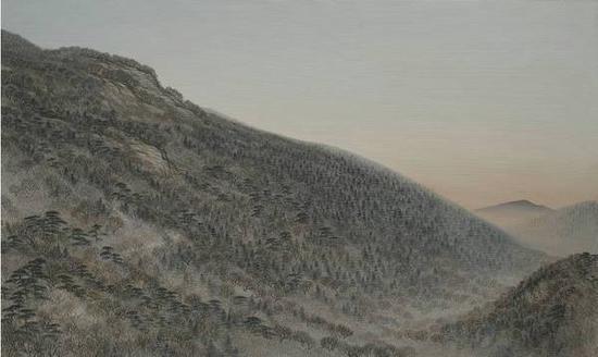曹敬平《香山秋晚》布面油画,90×150cm,2014