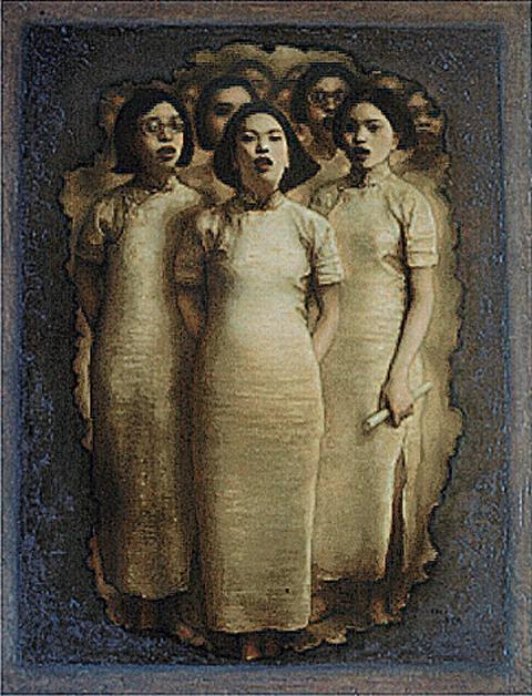 穿越时间的呐喊 作者:庞茂琨 创作年代:1999 规格:150×115cm 品类:油画