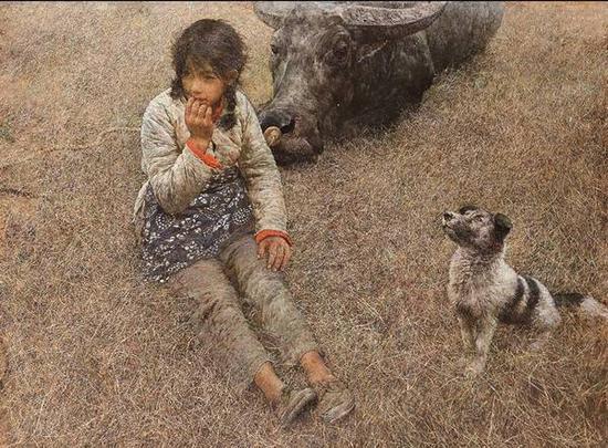 何多苓《春风已经苏醒》布面油彩,95×129cm,1982,中国美术馆收藏
