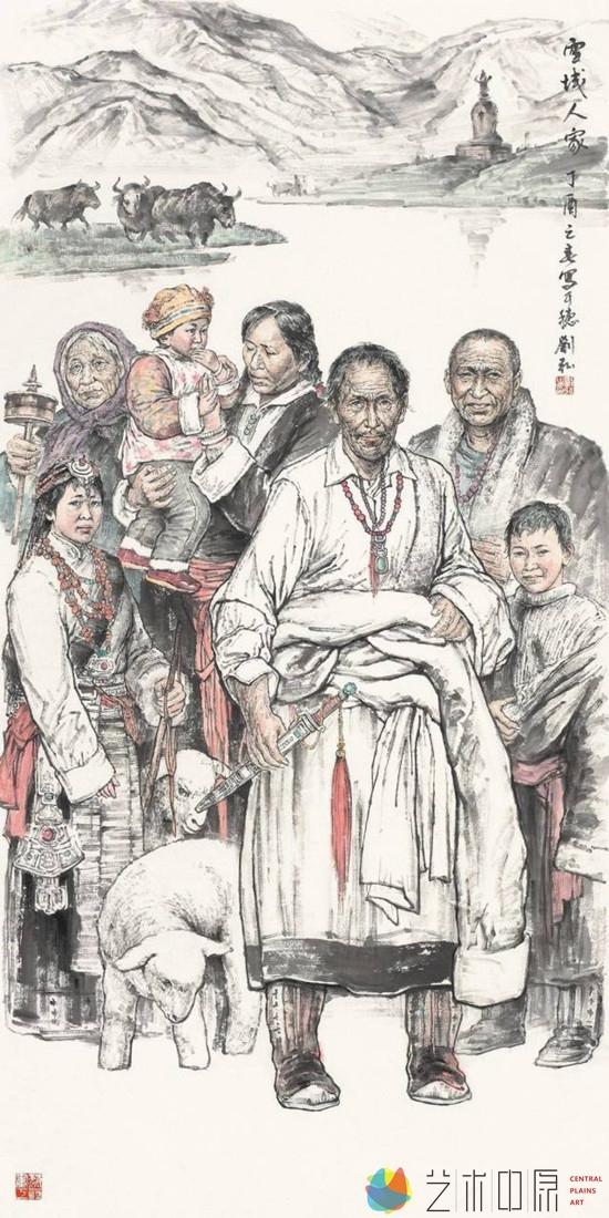 雪域人家 138cm×69cm 刘弘