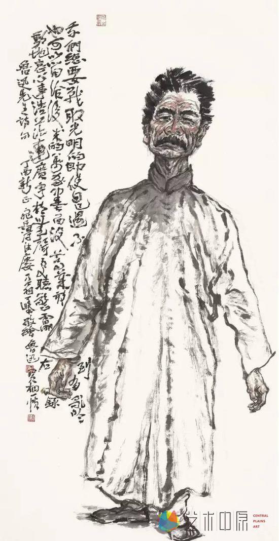 鲁迅先生 138cm×69cm 李学峰