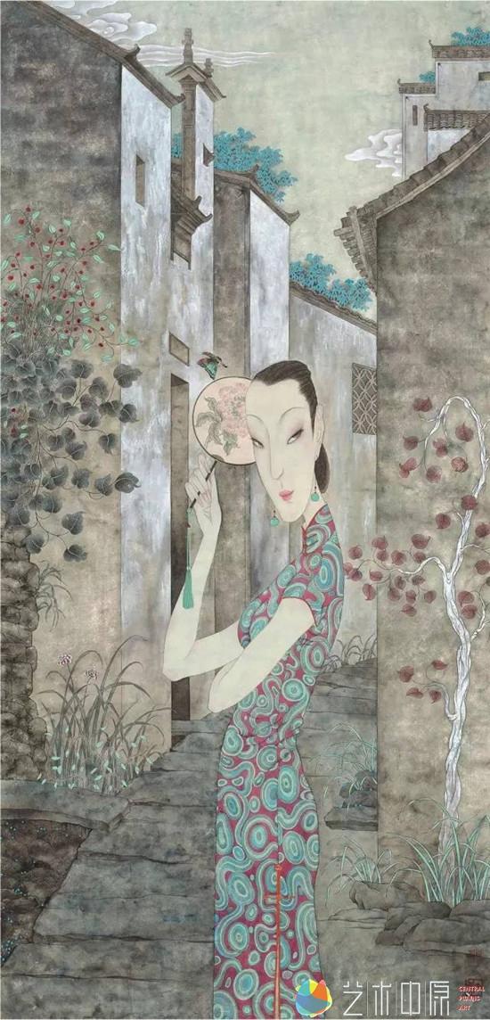 风景旧曾谙 174cm×80cm 吴冰