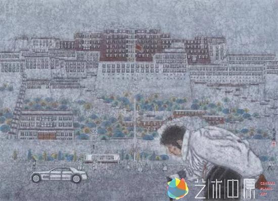 走过布达拉宫 130cm×170cm 牛金梁