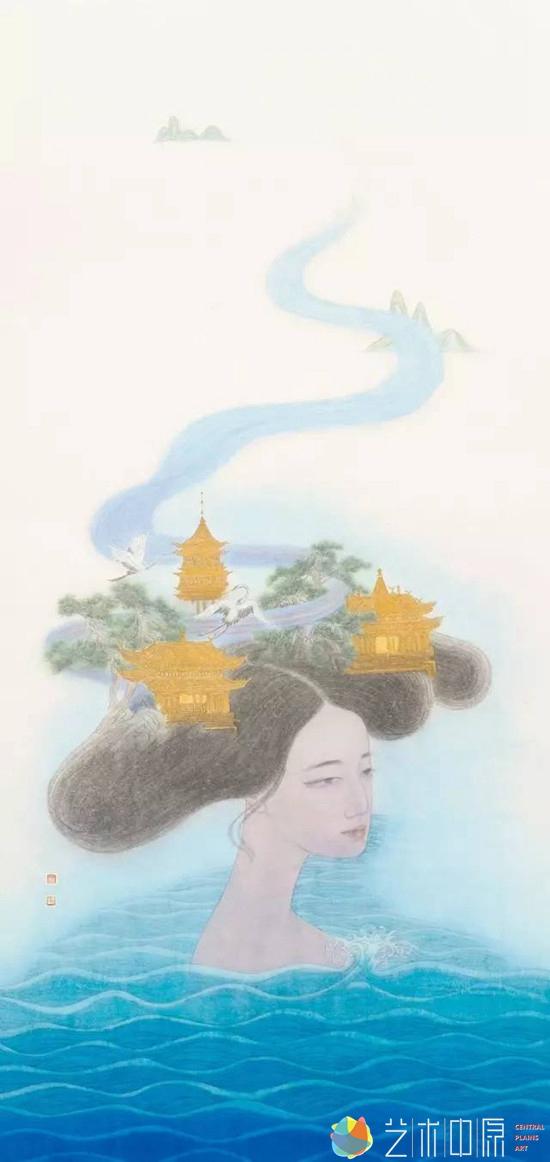 烟云供养 120cm×55cm 贾靓