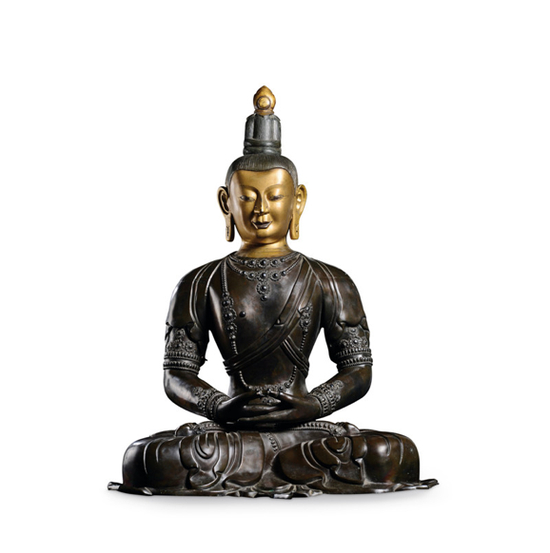 清乾隆 紫金琍玛无量寿佛坐像 H 90 cm 估价待询 成交价:RMB 39,100,000