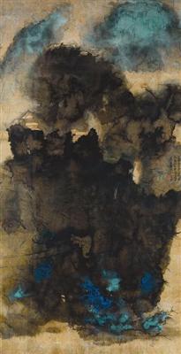 张大千《云山古寺》,成交价1.0246亿港元