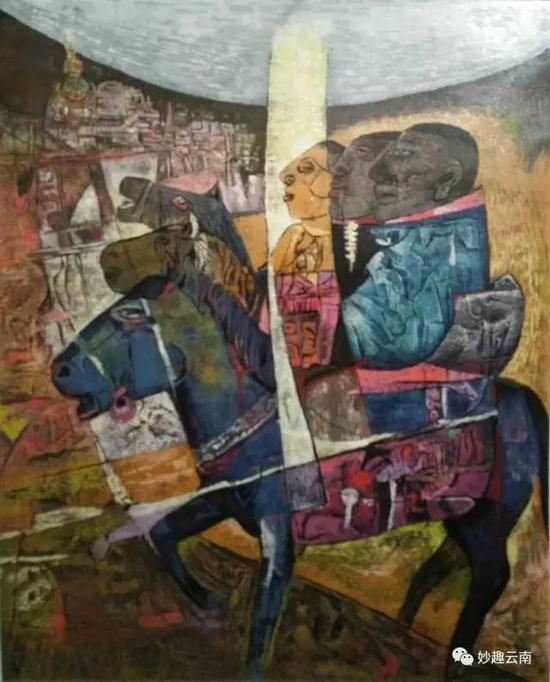 聂南祥 西行 绝版木刻 70x80cm 2016
