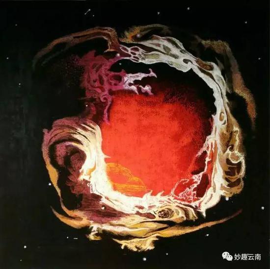 阿波 龙凤呈祥 绝版木刻 70X70CM 2015
