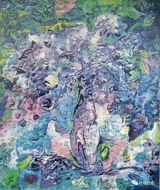 徐浡君 后意念5 绝版木刻 82x69cm 2014