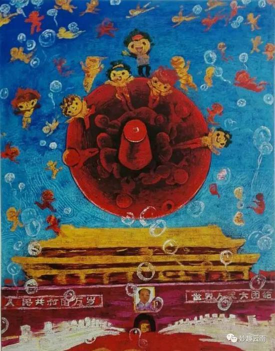 胡军强 天安门 绝版木刻 70X90CM 2016