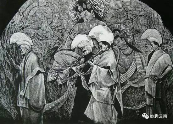杨永胜 路漫漫 锌版 62X45CM 1998