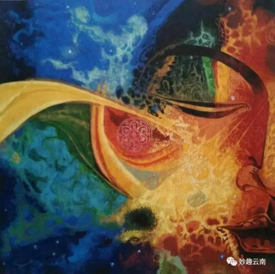 阿波 常寂光 绝版木刻 70X70CM 2017