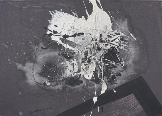 听雨C8。布面丙烯。70X50CM