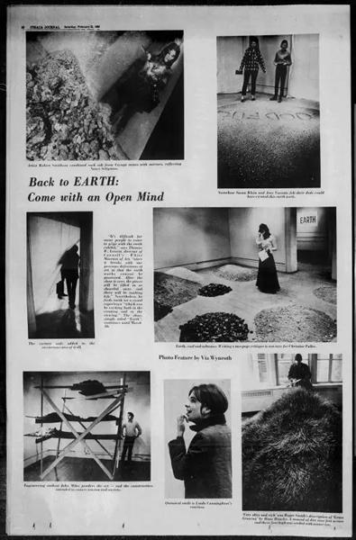 当地媒体《伊萨卡日报(Ithaca Journal)》对“大地艺术”展览的评论报道 1969年2月22日
