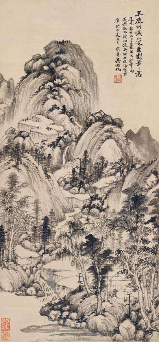 Lot 145 吴湖帆(1894-1968) 溪山深秀 成交价(人民币)- 3,450,000