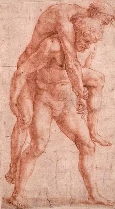背着老人的男人,约1513-1514