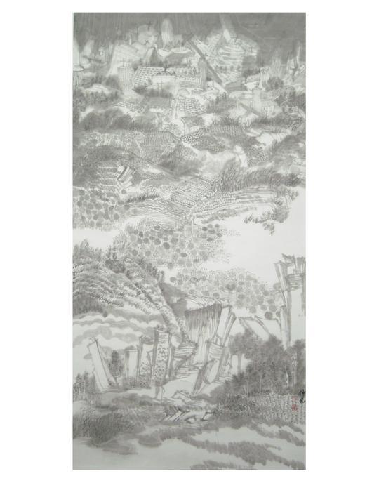李仲凡创作 震颤2 4尺整纸