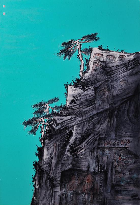 梵音系列 水墨纸本 尺寸70cmx40cm (1)