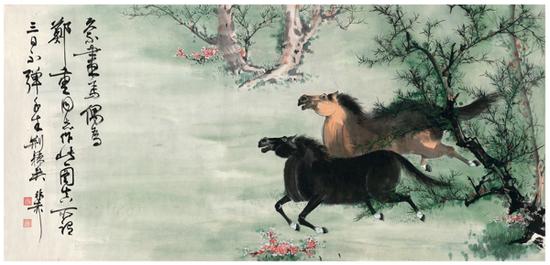 2017西泠春拍 西泠印社部分社员作品专场 谢稚柳(1910~1997) 双骏图