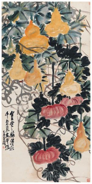 2017西泠春拍 西泠印社部分社员作品专场 吴昌硕(1844~1927) 清秋金实图 出版:《浙江四大家》续集P72,西泠印社出版社。
