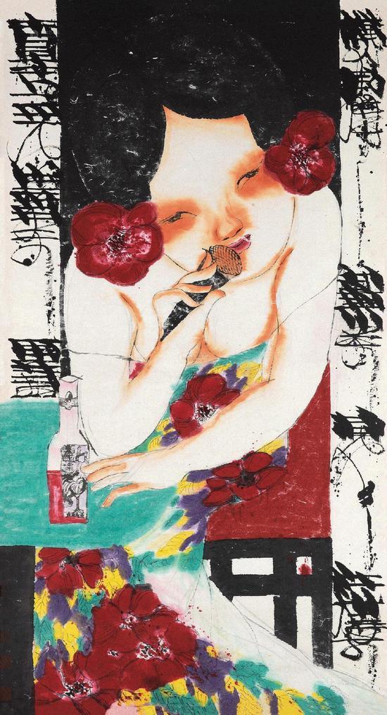 《镜心》,197x110cm