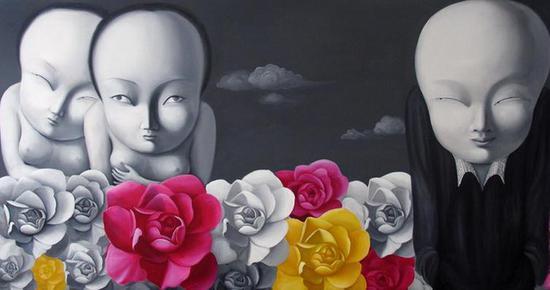 《bliss No.1》 布面油画 160x300cm