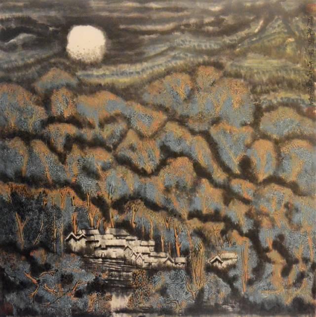 赵阳 《月光曲》 68×68cm 设色纸本