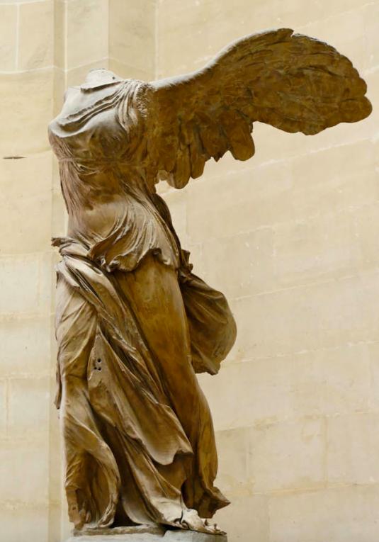 《萨莫特拉斯的胜利女神》(Winged Victory of Samothrace),大约作于公元前190年。
