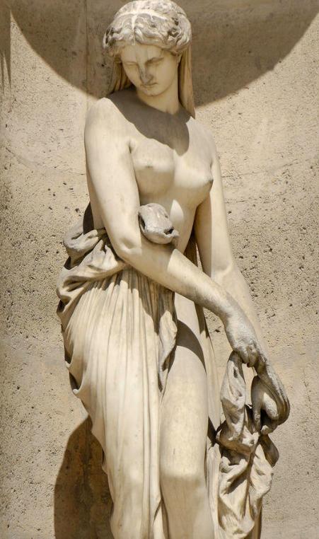 《按照亚历山大的命令,Campaspe在Apelles的面前脱下衣衫》(Campaspe taking off her clothes in front of Apelles by order of Alexander )。作者Auguste Ottin 。
