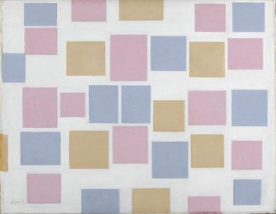 《色彩平面构成·三号》(Composition No.3 with color planes),1917年