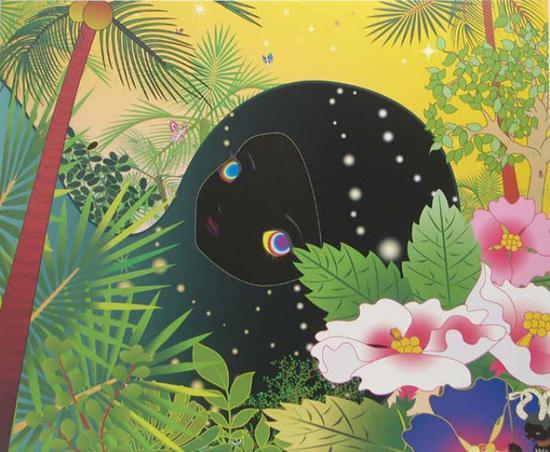 青岛千穗,Palm Trees, from Building Head, 2006