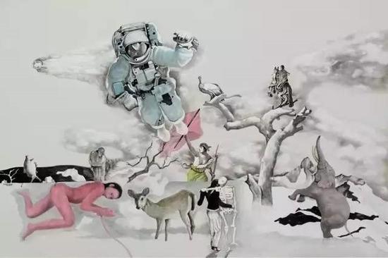 《那天》N0:3 布面油画 300x200cm 2014年