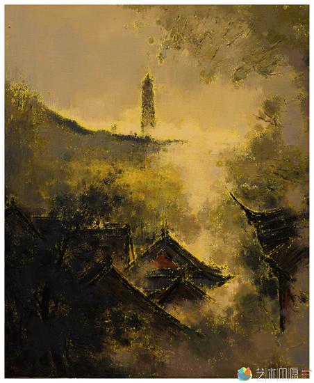 深山兰若之三 李晓伟 120cm x 100cm