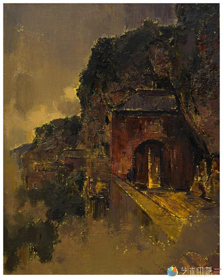 金灯寺 80cm x 65cm 布面油彩
