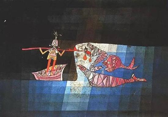 保罗·克利 Paul Klee - Battle scene from the comic fantastic opera ‘The Seafarer’