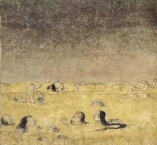 《地狱草纸》(じごくぞうし)日本平安时代(12世纪),奈良国立博物馆藏
