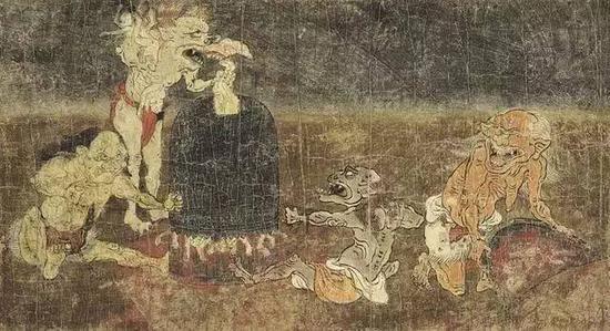 《地狱草纸》(じごくぞうし)日本平安时代(12世纪),奈良国立博物馆藏