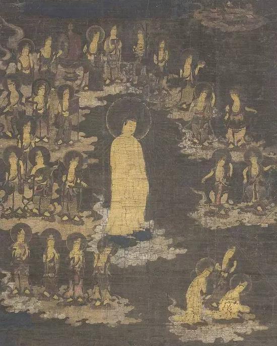 阿弥陀二十五菩薩来迎图(室町時代)京都・知恩院蔵
