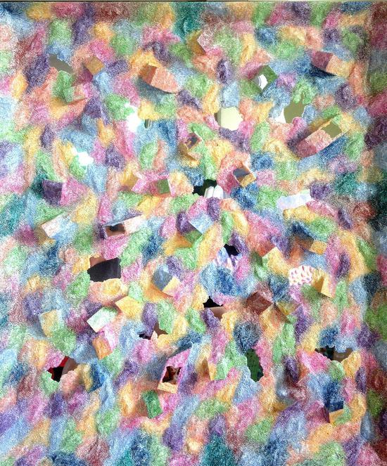 《灿烂的流动系列》林耿森 布面综合材料 80x100cm 2017