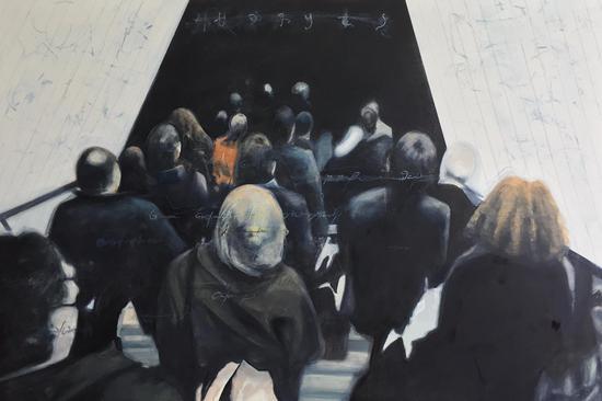 《引力体》系列1 王磊 布面油画 100×150cm 2017 16000