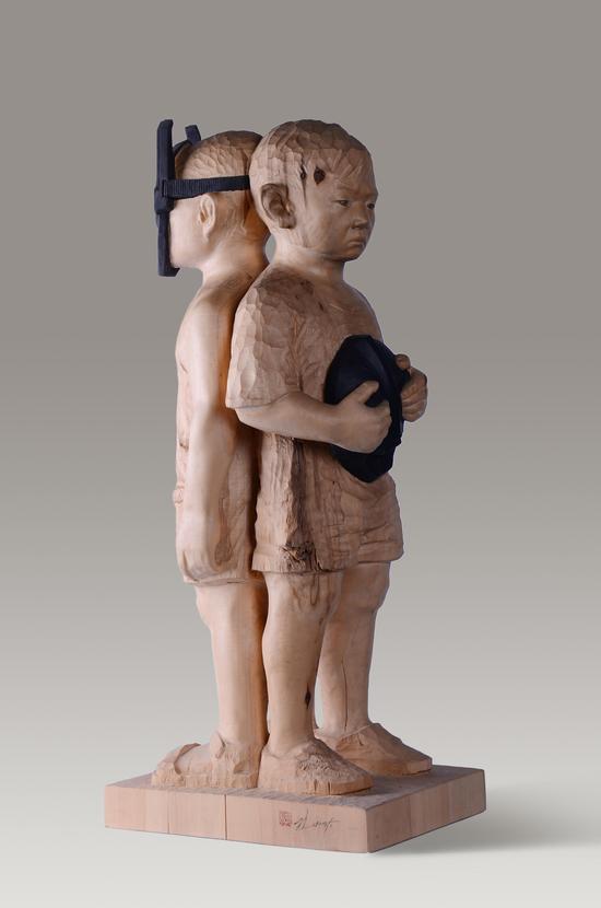 不明身份,2014,椴木,87×38×28