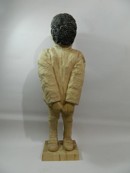 蒋龙 暖冬,105×36×30,椴木,2015