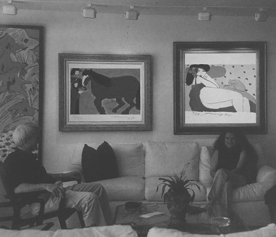 西泠网拍八月夏季大拍 丁雄泉(1920-2010)蓝色的马 纸本石版画
