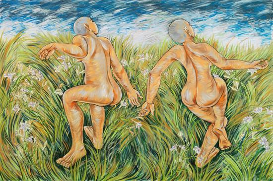 王冰 踏歌行100×150cm 布面油画 2013