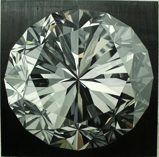 陈新益、《Bling bling系列-钻石2》 陈新益200X200cm 布面油画 2017年